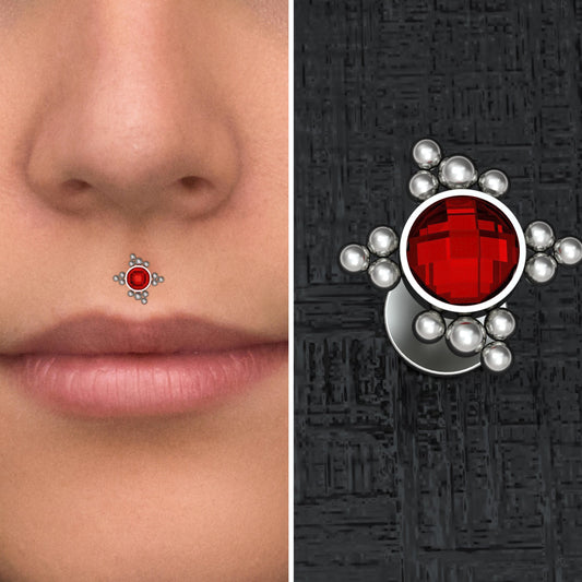 CZ Lip Piercing Titanium Implant Grade - TitaniumFashion