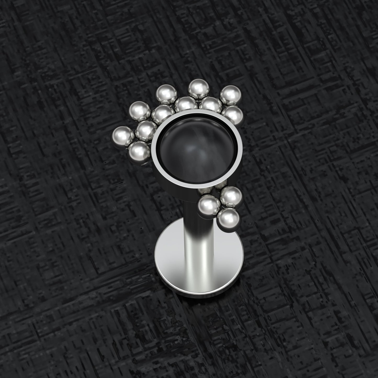 Onyx Lip Piercing Titanium Implant Grade - TitaniumFashion