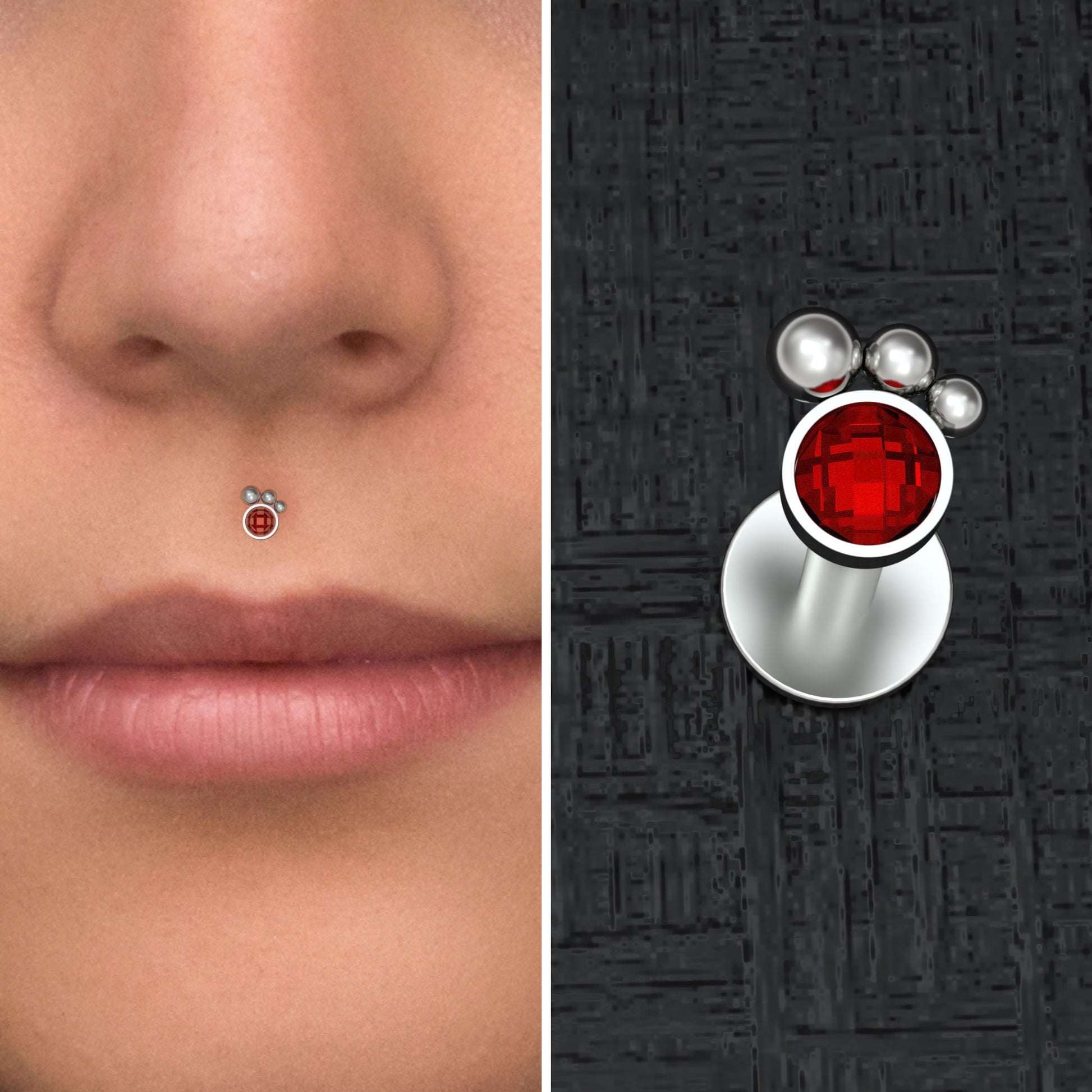 Titanium Medusa Lip Piercing - TitaniumFashion