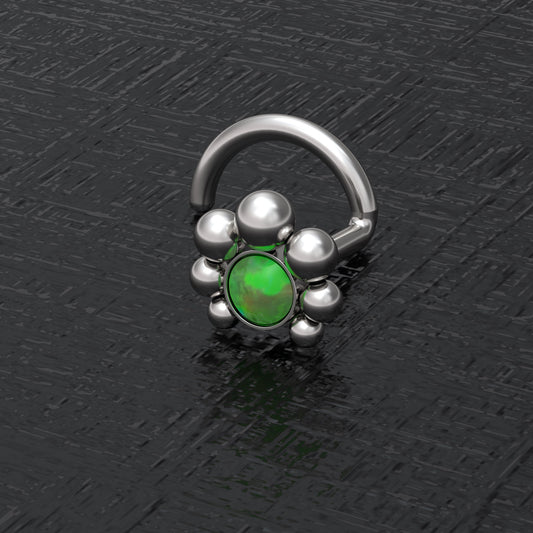 Opal Nose Stud Screw - TitaniumFashion