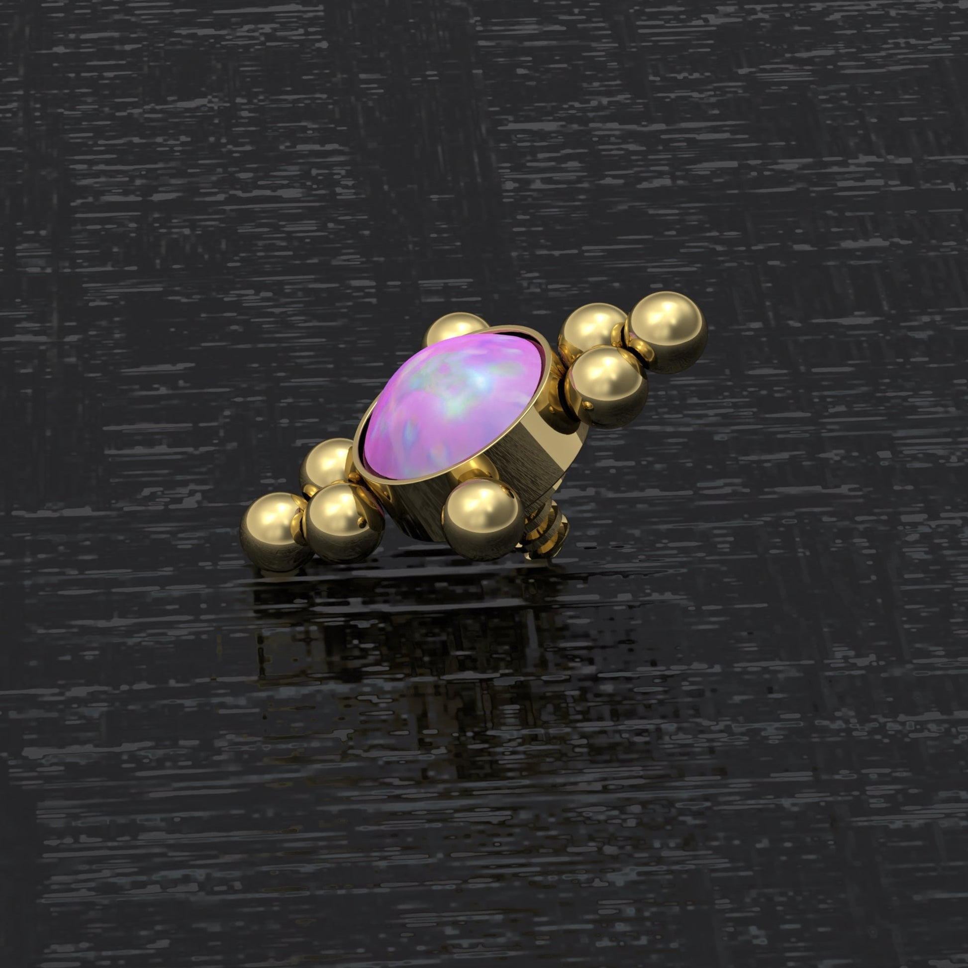 Internally Threaded Dermal Top Surgical Steel - TitaniumFashion