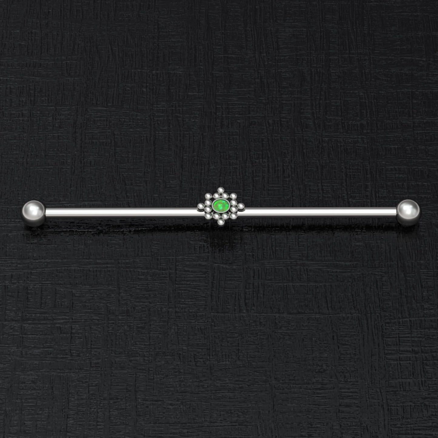 Opal Industrial Piercing 14g - TitaniumFashion