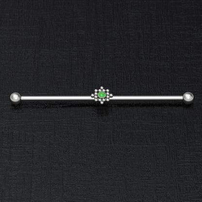 Opal Industrial Piercing 14g - TitaniumFashion