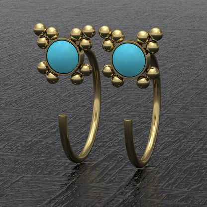 Open Hoop Earrings Surgical Steel - TitaniumFashion