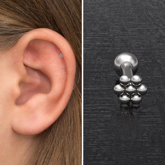 Surgical Steel Conch Barbell - TitaniumFashion