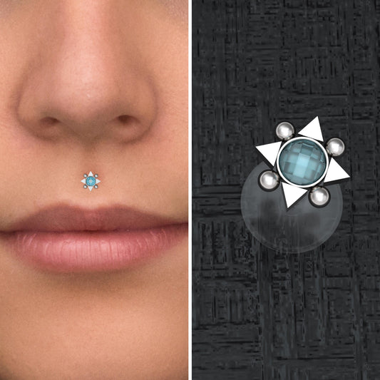 CZ Lip Labret - TitaniumFashion