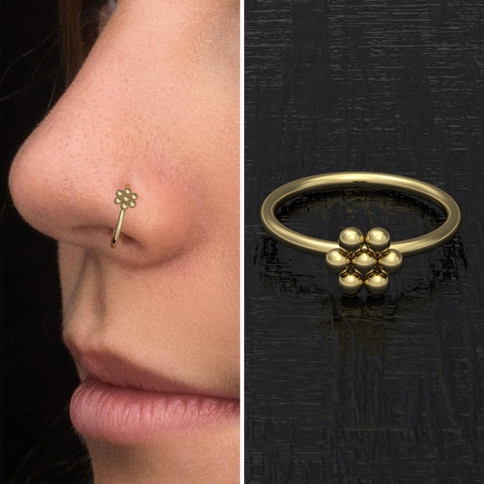 Surgical Steel Nose Hoop - TitaniumFashion