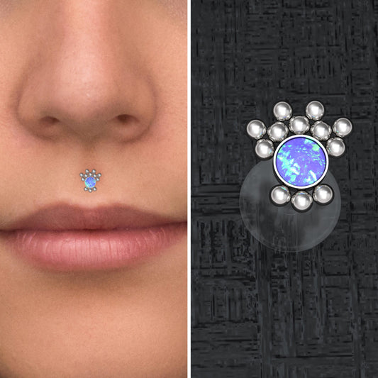Bioflex Lip Ring Opal - TitaniumFashion