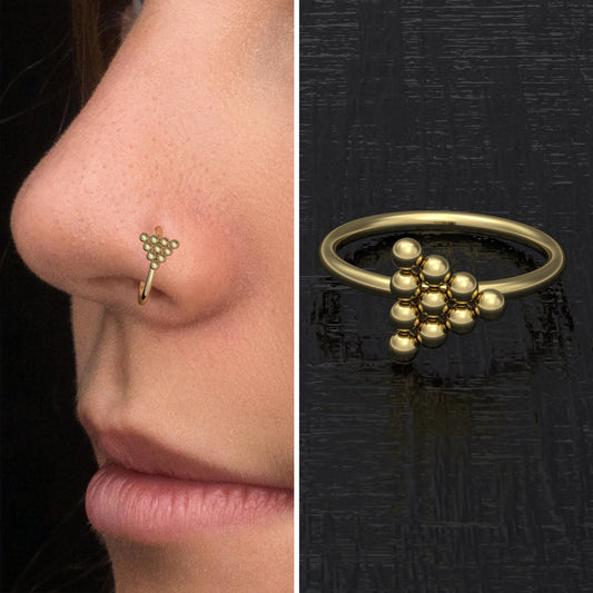 Surgical Steel Nose Ring Hoop - TitaniumFashion