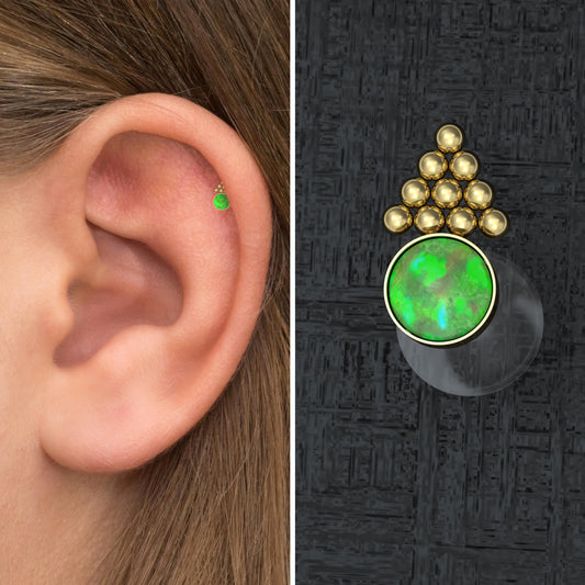 Flat Back Cartilage Earring Stud Bioflex - TitaniumFashion