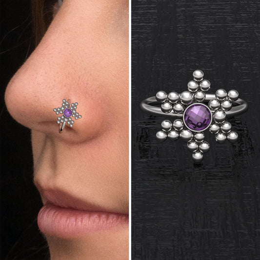 CZ Nose Jewelry Surgical Steel - TitaniumFashion