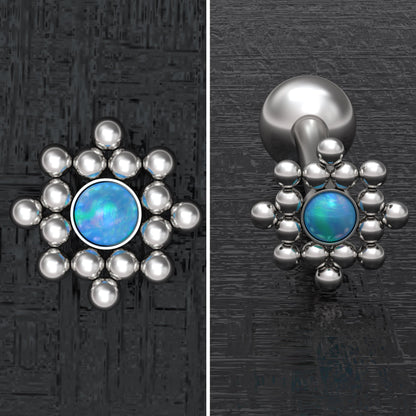 Tongue Ring Opal - TitaniumFashion