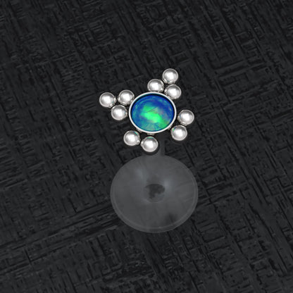 Opal Lip Piercing Bioflex - TitaniumFashion