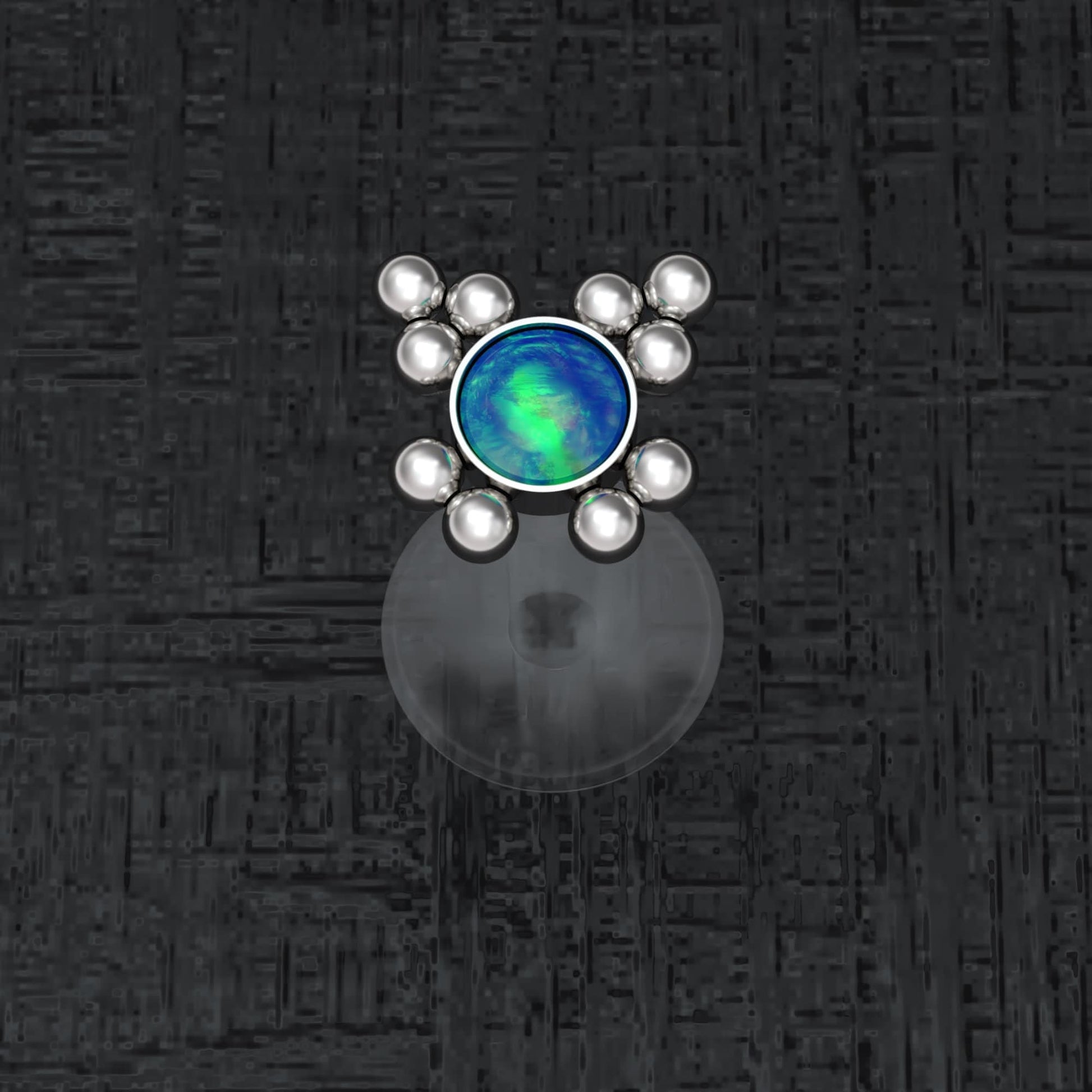 Opal Lip Piercing Bioflex - TitaniumFashion