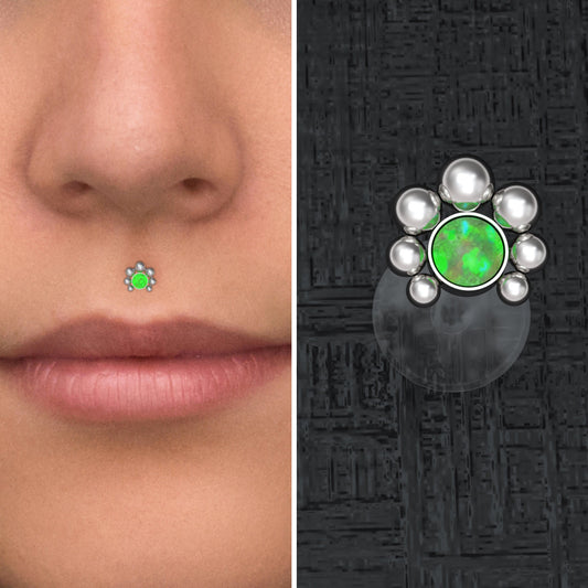 Medusa Lip Ring Bioflex - TitaniumFashion