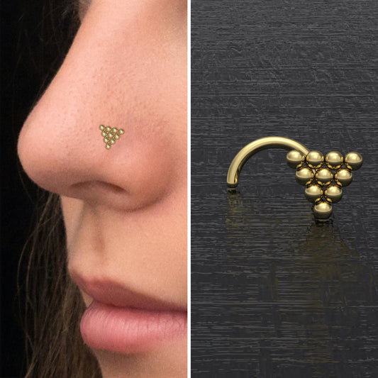 Nose Stud Ring Surgical Steel - TitaniumFashion