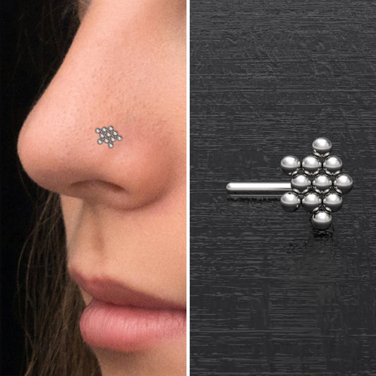 Surgical Steel Nose Screw Stud - TitaniumFashion