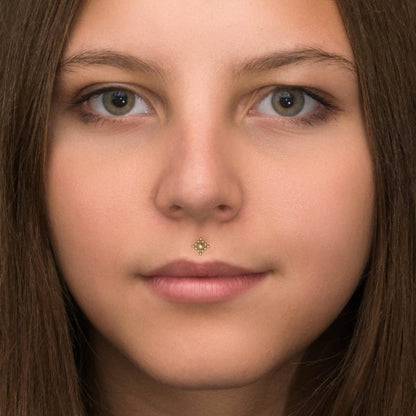 Surgical Steel Lip Ring - TitaniumFashion