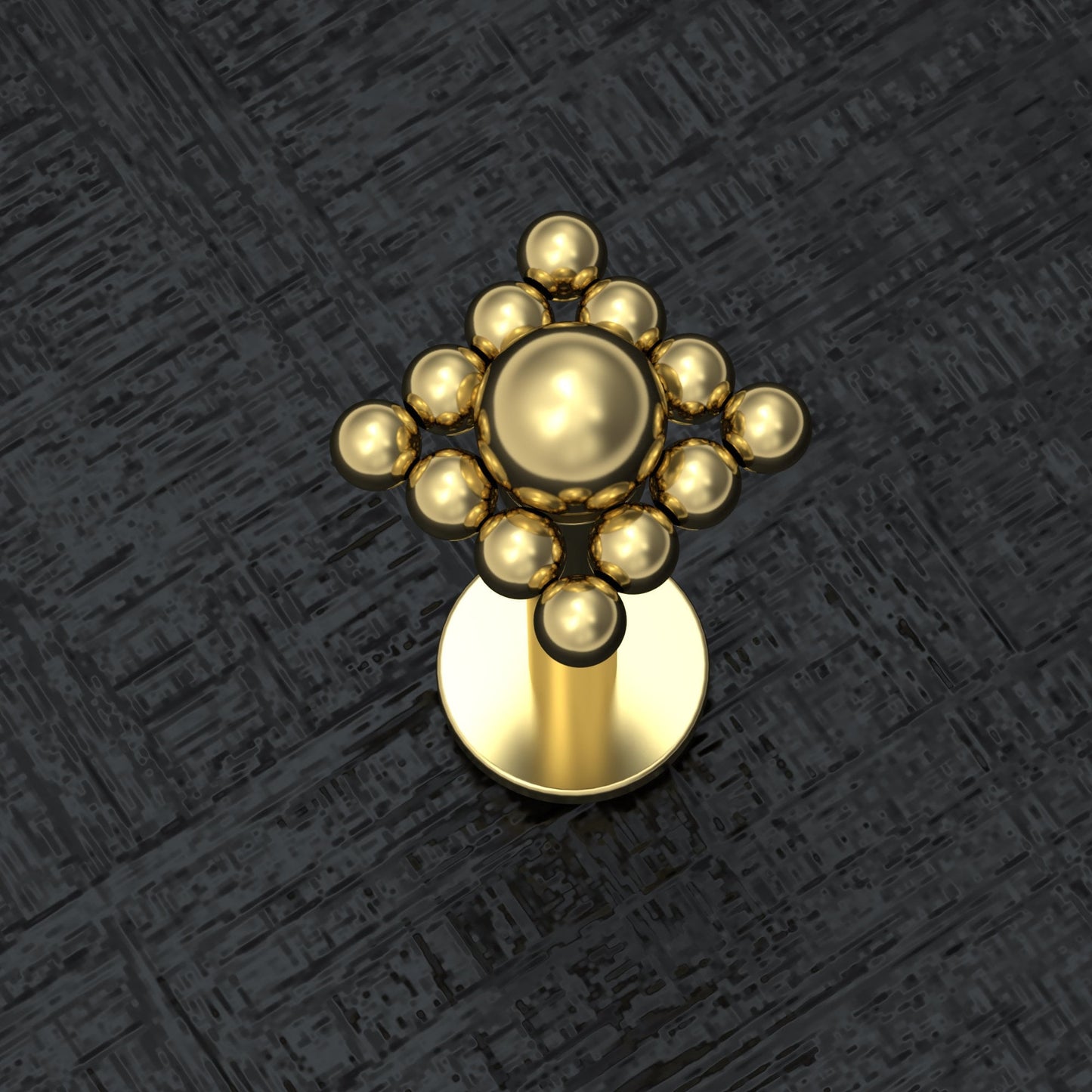 Surgical Steel Lip Ring - TitaniumFashion