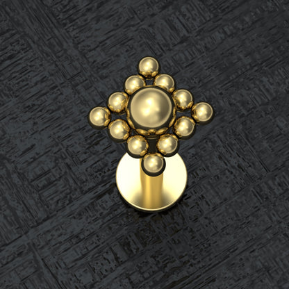 Surgical Steel Lip Ring - TitaniumFashion