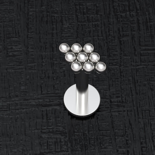 Surgical Steel Flat Back Tragus Earring - TitaniumFashion