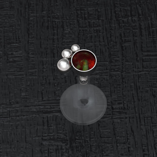 Opal Forward Helix Earring Bioflex - TitaniumFashion