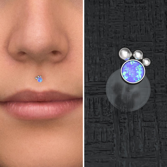 Medusa Lip Ring Bioflex - TitaniumFashion