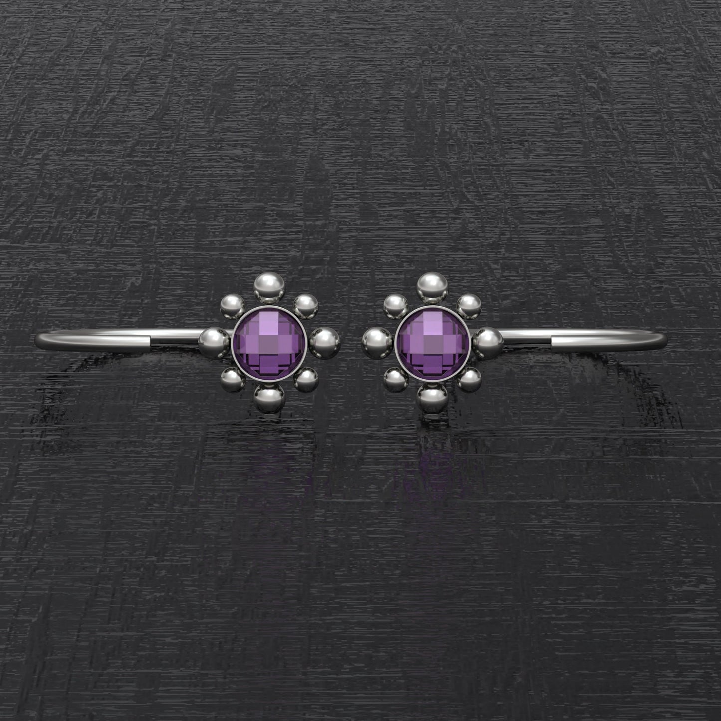 Titanium Huggie Earrings CZ - TitaniumFashion