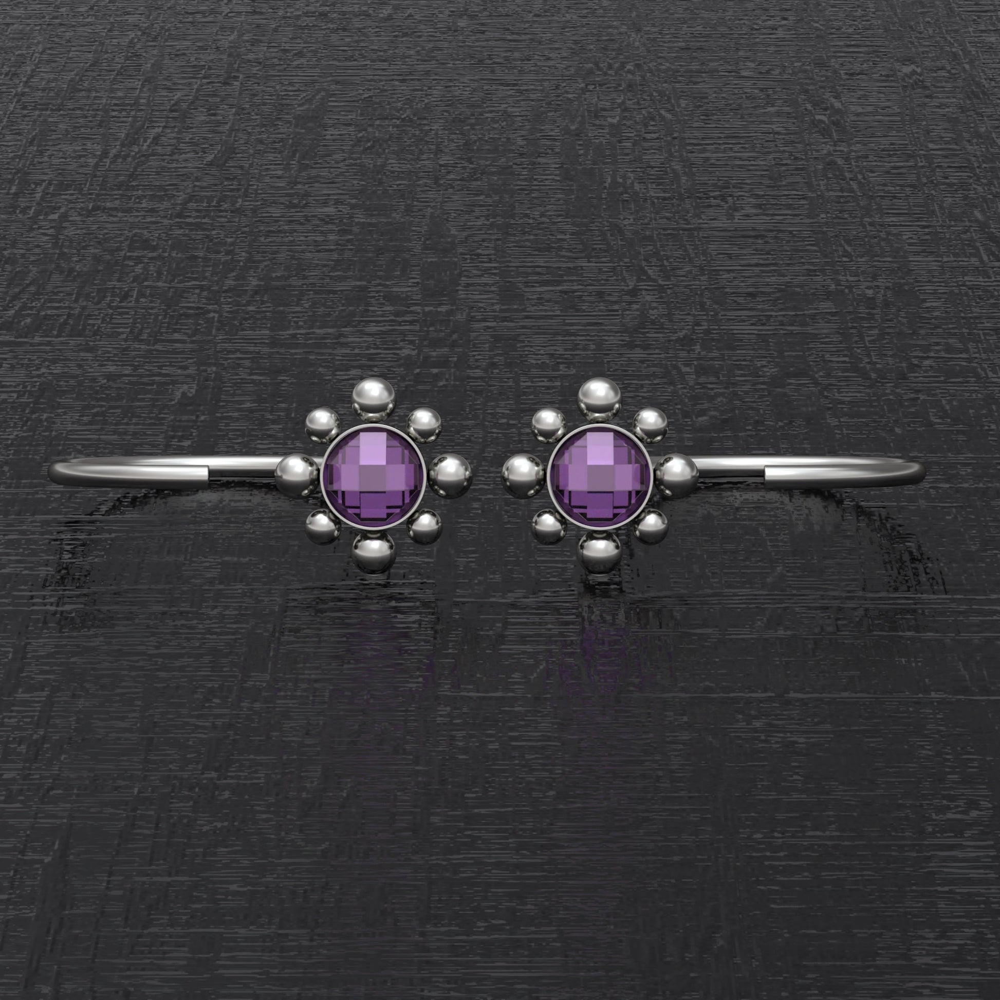 Titanium Huggie Earrings CZ - TitaniumFashion