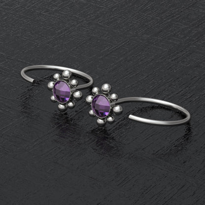 Titanium Huggie Earrings CZ - TitaniumFashion