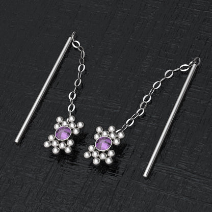 CZ Drop Earrings - TitaniumFashion