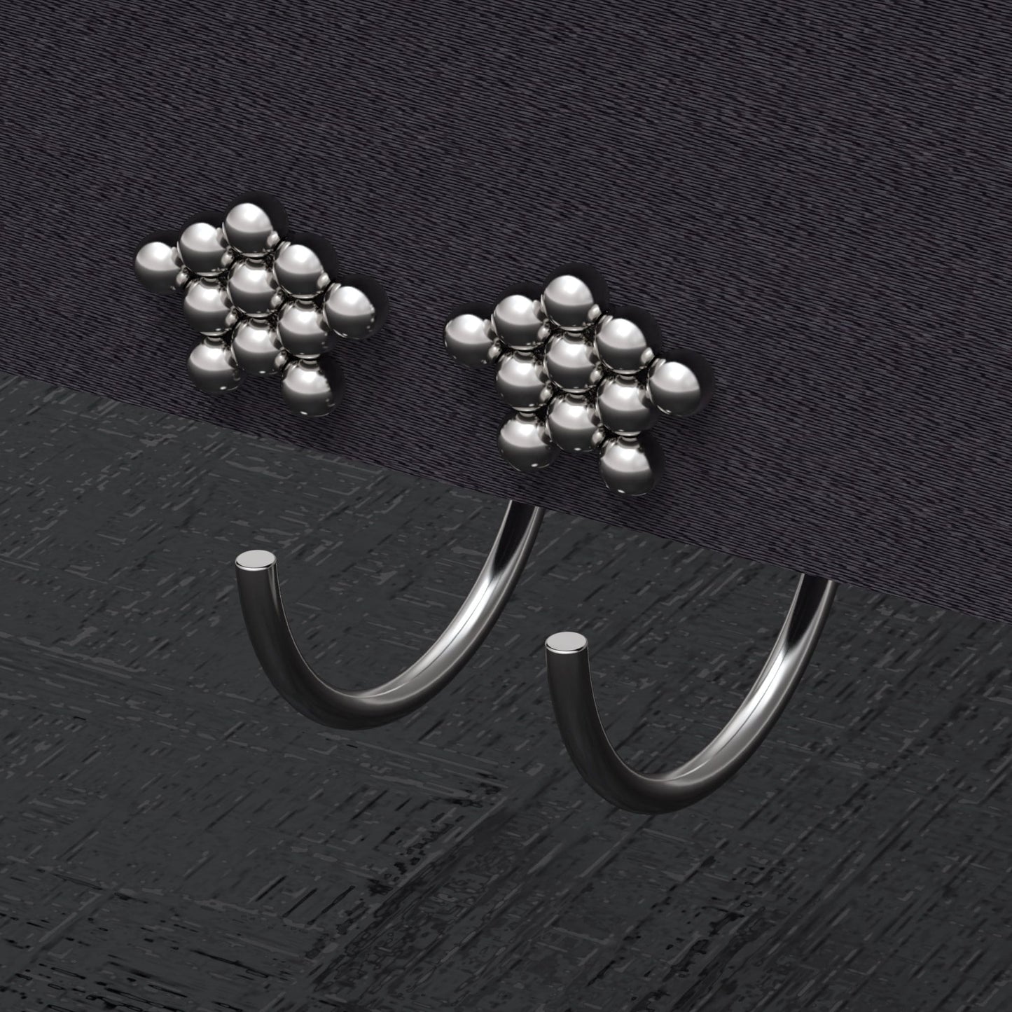 Open Hoop Earrings Surgical Steel - TitaniumFashion