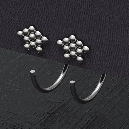 Open Hoop Earrings Surgical Steel - TitaniumFashion