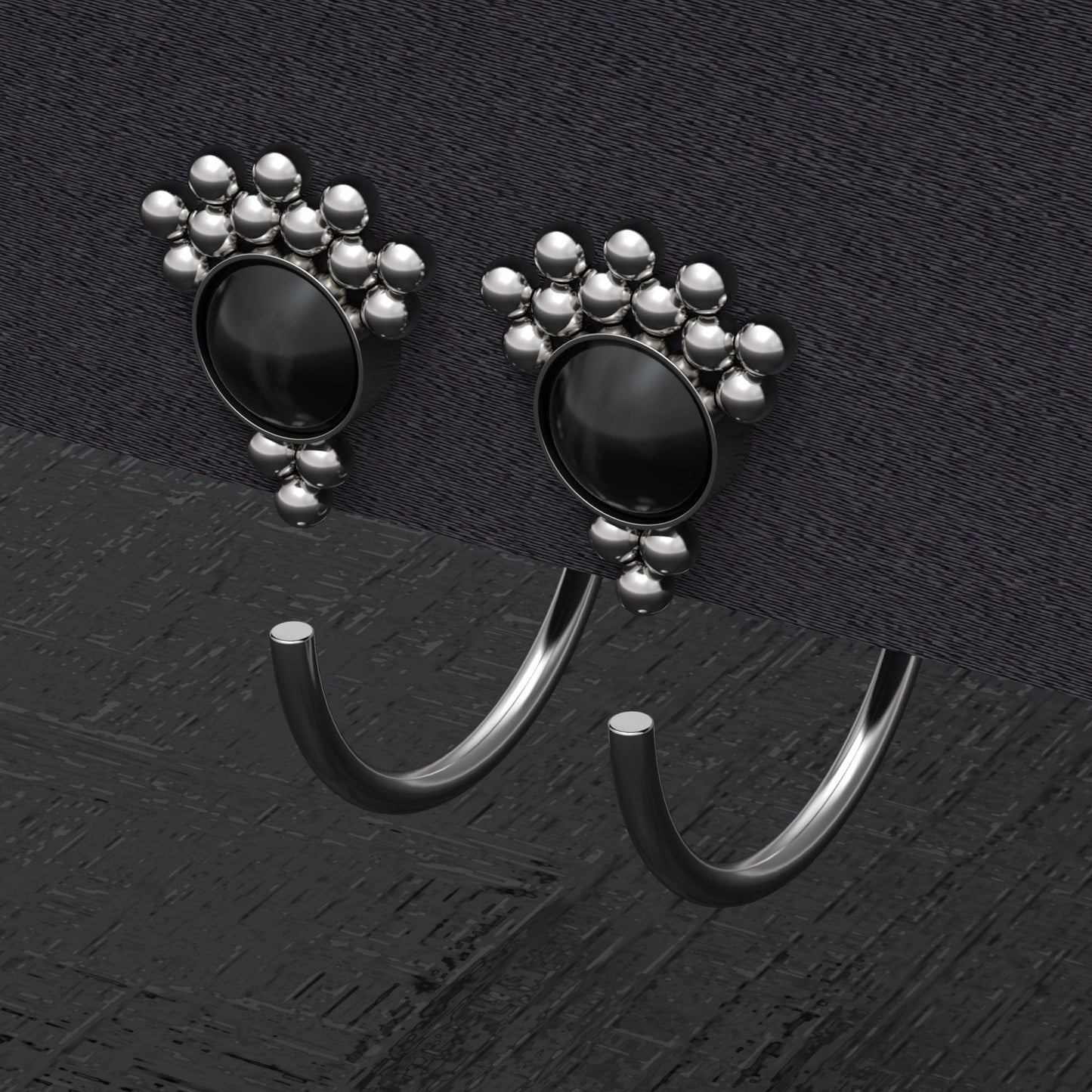 Open Hoop Earrings Surgical Steel - TitaniumFashion