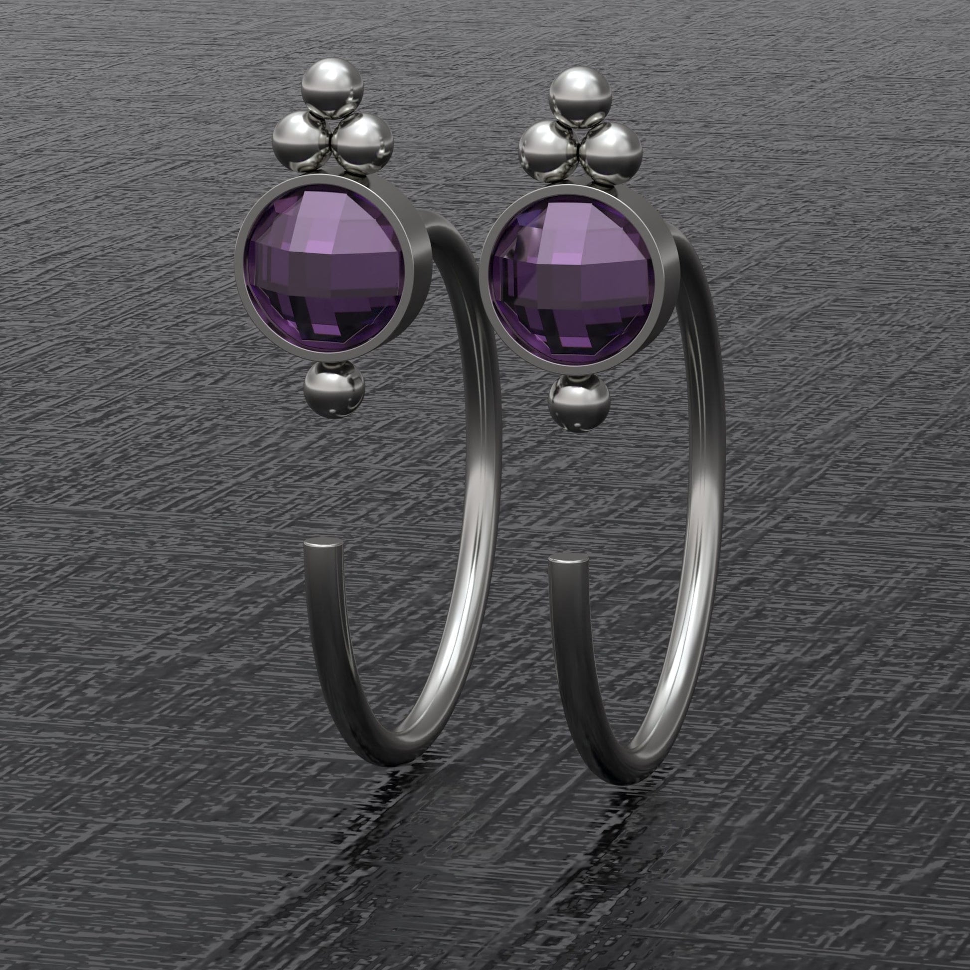 Small Hoop Earrings Titanium - TitaniumFashion