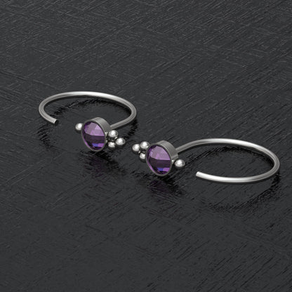 Small Hoop Earrings Titanium - TitaniumFashion