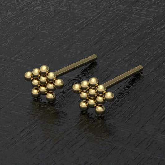 Surgical Steel Tiny Stud Earrings - TitaniumFashion