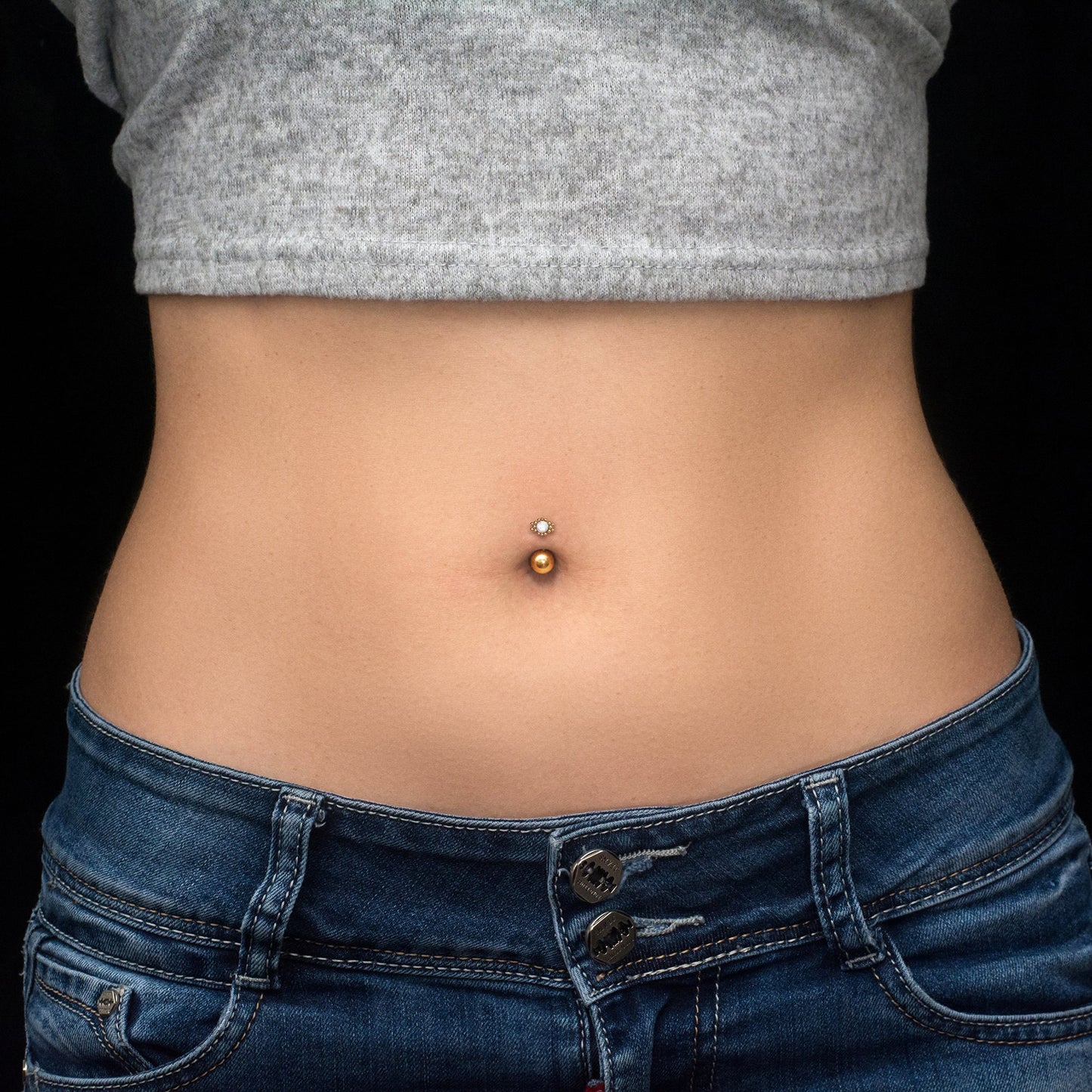 Belly Button Piercing Surgical Steel - TitaniumFashion