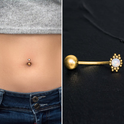 Belly Button Piercing Surgical Steel - TitaniumFashion