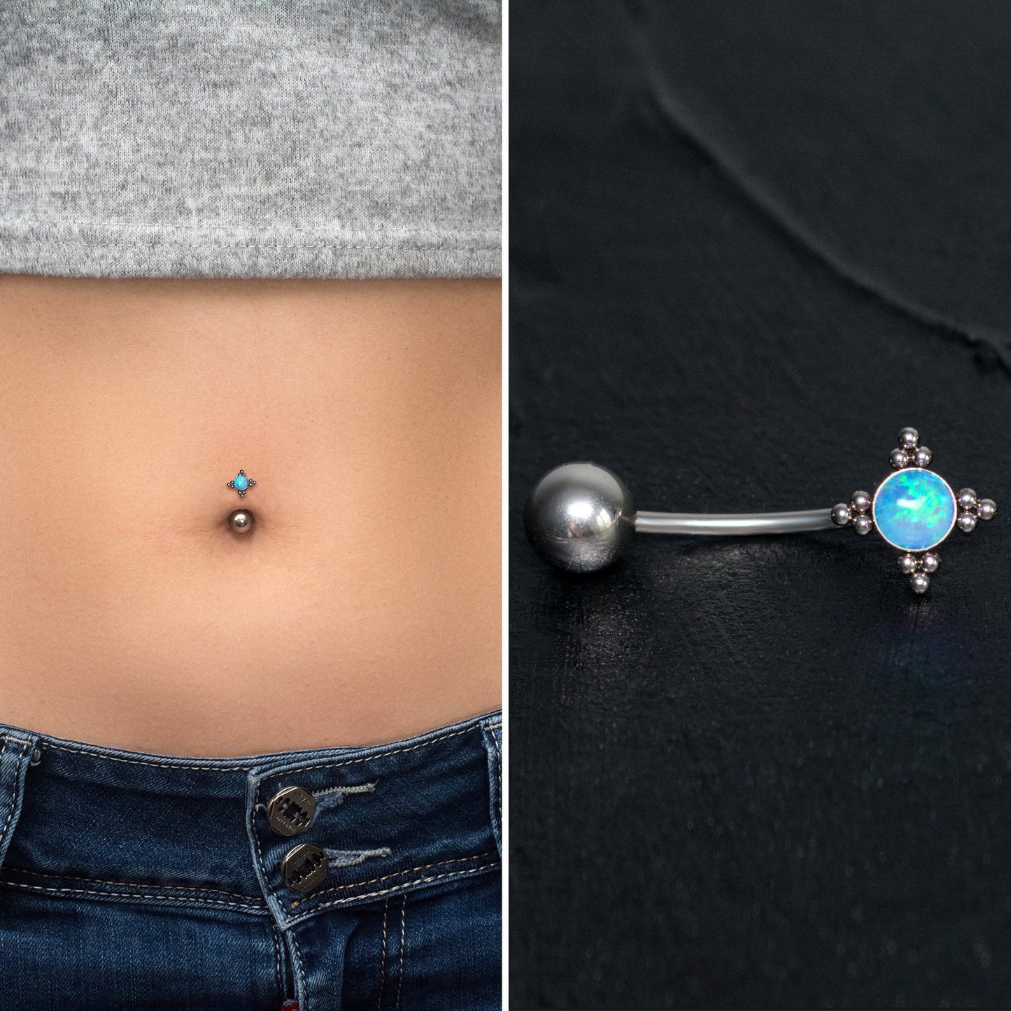 Navel Ring Surgical Steel - TitaniumFashion