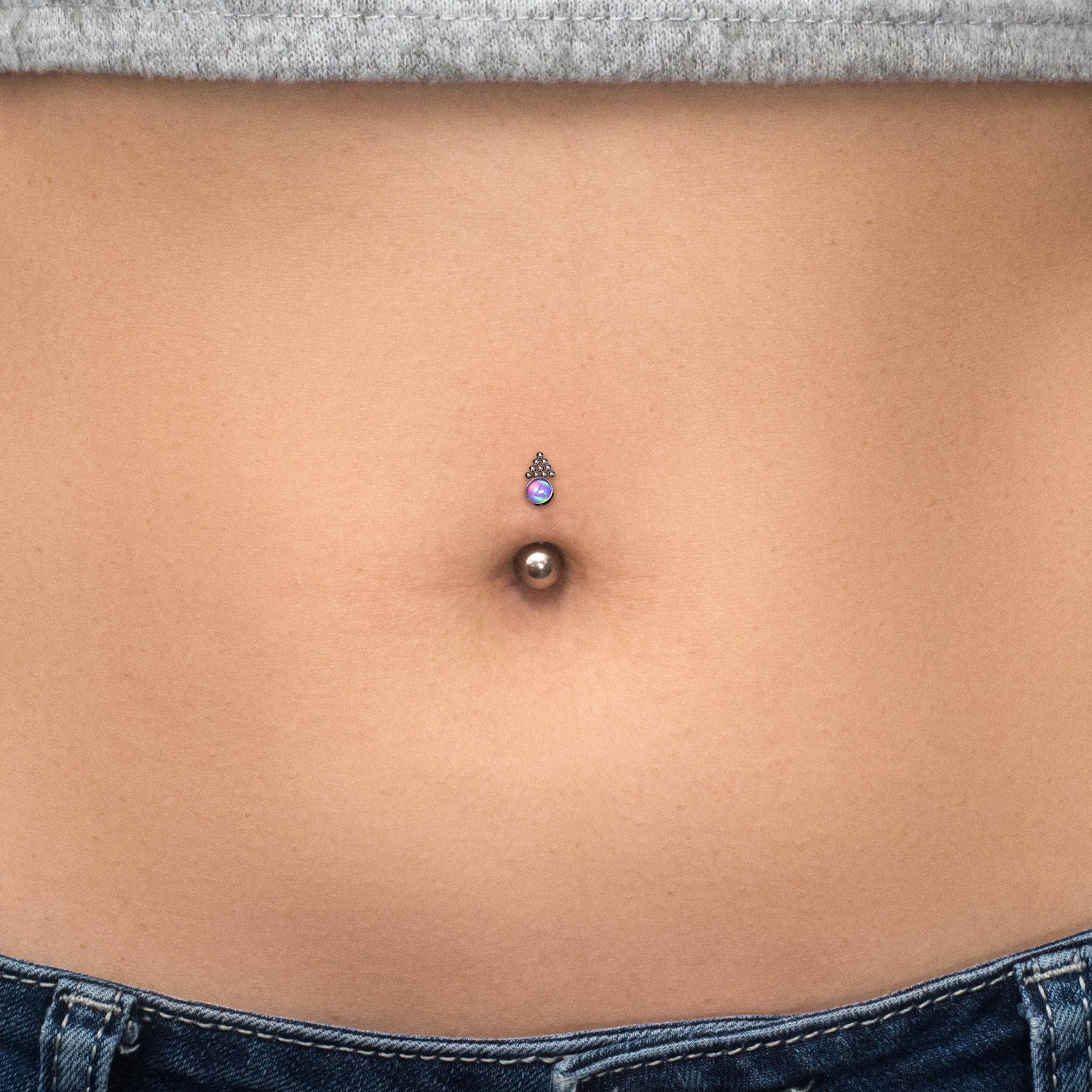 Titanium Belly Ring Opal - TitaniumFashion