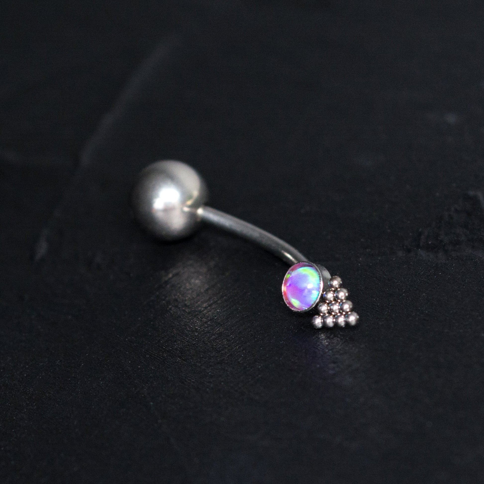 Titanium Belly Ring Opal - TitaniumFashion