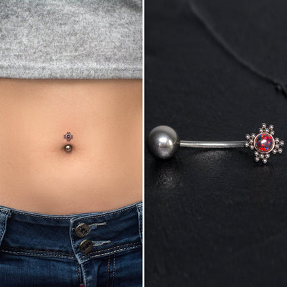 Titanium Belly Barbell - TitaniumFashion