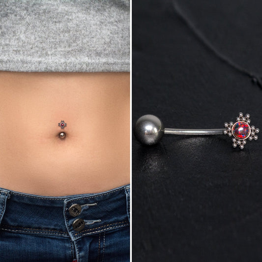 Titanium Belly Barbell - TitaniumFashion