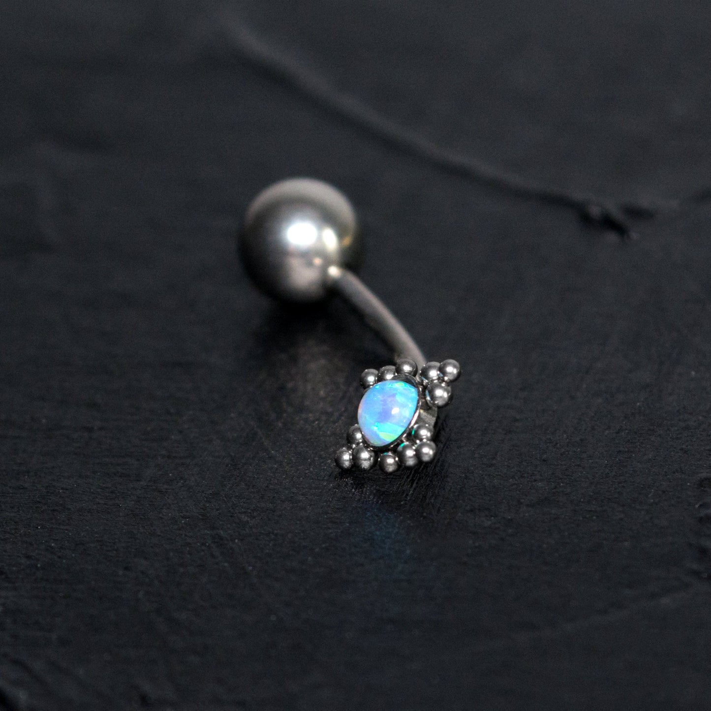 Titanium Belly Ring Opal - TitaniumFashion