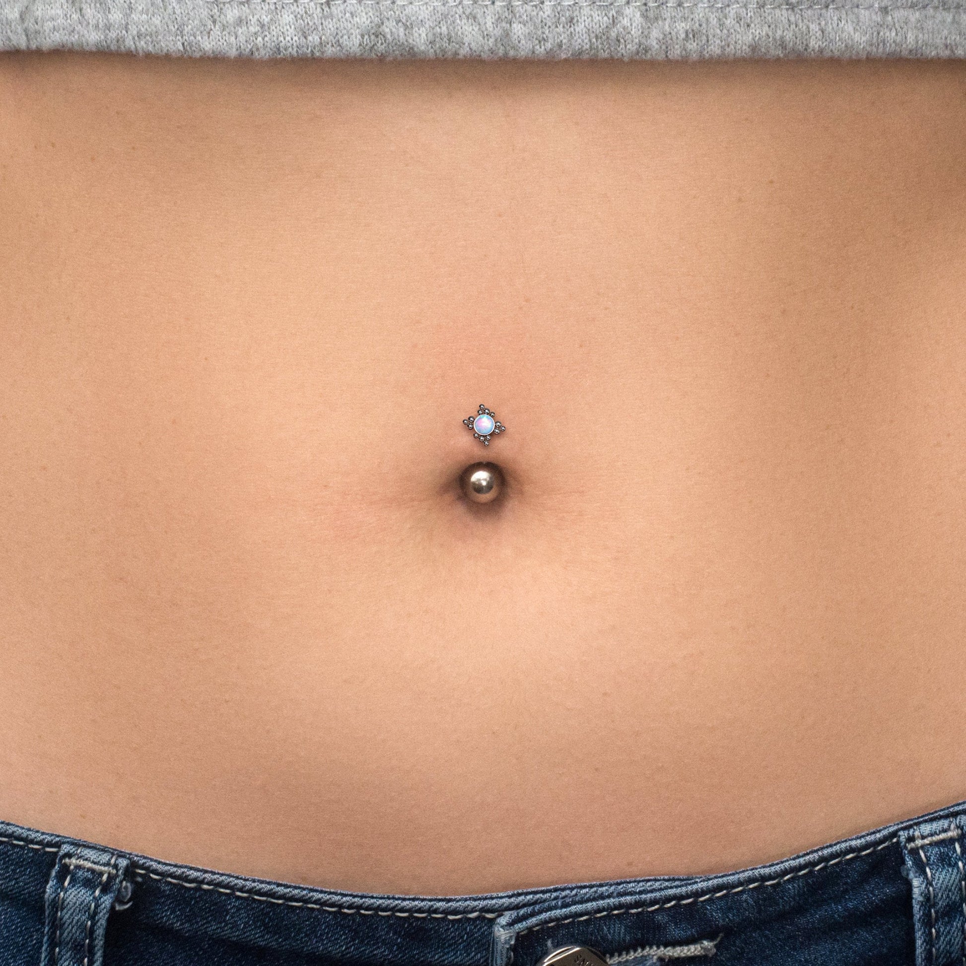 Titanium Belly Ring Opal - TitaniumFashion