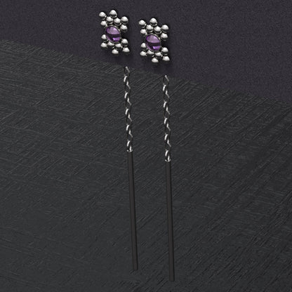 CZ Drop Earrings - TitaniumFashion