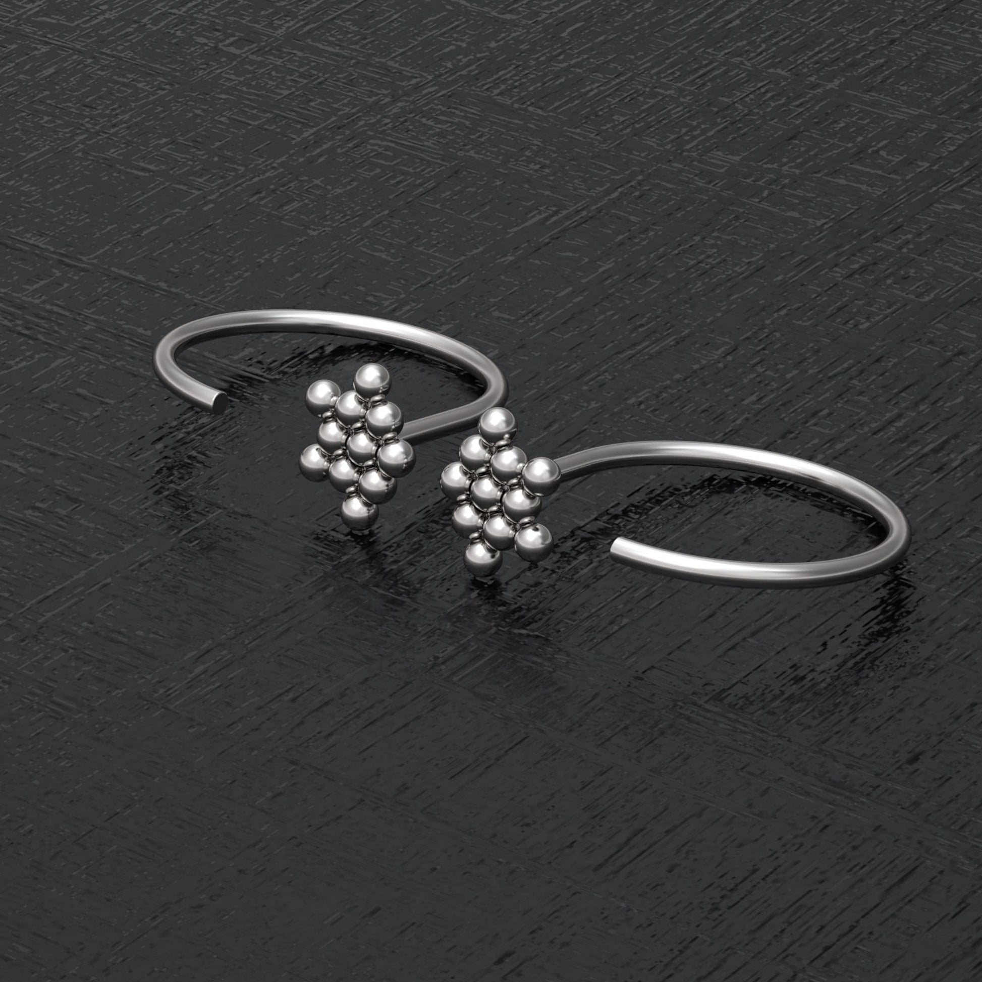Open Hoop Earrings Surgical Steel - TitaniumFashion