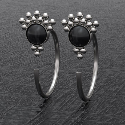 Open Hoop Earrings Surgical Steel - TitaniumFashion