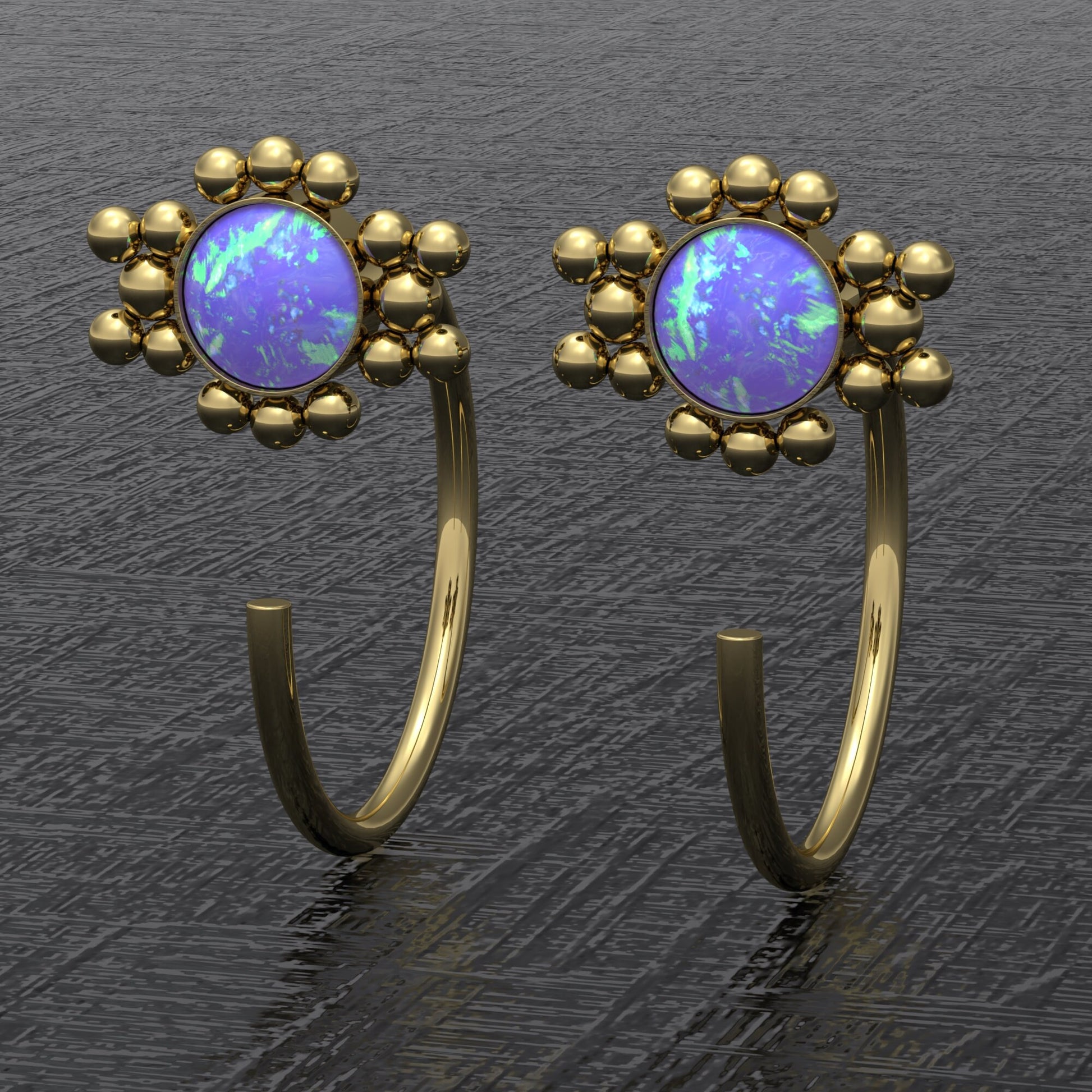 Open Hoop Earrings Surgical Steel - TitaniumFashion